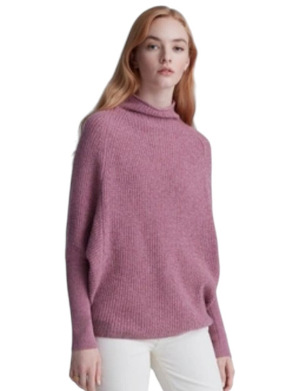 Club Monaco Emma Cashmere Sweater In Cherry Mockneck Size Large